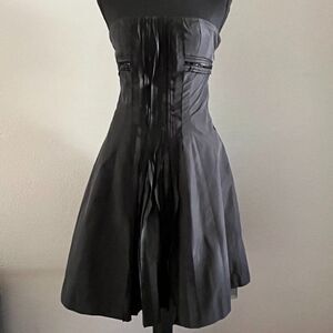 BCBGMAXAZRIA Formal Strapless Cocktail Dark Grey Dress size 4